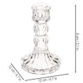 Castiçal transparente, design clássico, decoração de mesa, 12 cm, 2 peças | Floristik24.pt