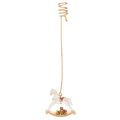 Floristik24 Suporte para vela de Natal em forma de cavalo de balanço, 20 cm, conjunto com 3 peças