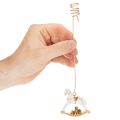 Suporte para vela de Natal em forma de cavalo de balanço, 20 cm, conjunto com 3 peças | Floristik24.pt