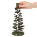 Castiçal em forma de árvore de Natal, decoração em metal verde, 28 cm | Floristik24.pt
