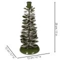 Castiçal em forma de árvore de Natal, decoração em metal verde, 28 cm | Floristik24.pt