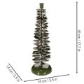 Castiçal em formato de árvore de Natal, metal verde, 45 cm | Floristik24.pt