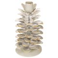 Floristik24 Castiçal em formato de pinha para velas finas, 17 cm