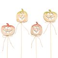Floristik24 Abóbora decorativa com rosto, decoração de Halloween, 31 cm, 12 peças