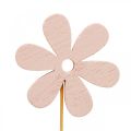 Floristik24 Plugue de flor plugue decorativo de madeira colorido flor 6,5cm 12uds