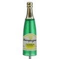 Floristik24 Encaixe garrafas de champanhe marrom, verde, amarelo 7,5 cm L28,5 cm 12 peças