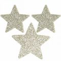 Floristik24 Decoração dispersiva Decoração dispersiva de Natal estrelas em ouro Ø4/5cm 40p