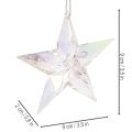 Enfeites decorativos em forma de estrela, acrílico transparente iridescente, para árvore de Natal, 9 cm, 6 peças | Floristik24.pt