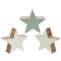 Floristik24 Conjunto de 3 Estatuetas Decorativas em Formato de Estrela para Mesa, 10cm