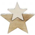 Floristik24 Estrela de madeira natureza 18cm