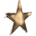 Floristik24 Estrela de madeira para pendurar enfeites de árvore de Natal com chamas da natureza H15cm