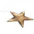 Floristik24 Estrela de madeira para pendurar decoração de Natal em chamas naturais de 20 cm