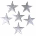 Floristik24 Deco estrelas prata 4 cm 12 unidades