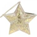 Estrela decorativa de metal para pendurar e decorar Golden Ø13cm