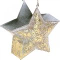 Estrela decorativa de metal para pendurar e decorar Golden Ø13cm