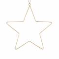 Floristik24 Estrela decorativa para pendurar metal dourado Ø25cm 6uds