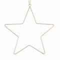 Floristik24 Estrela de decoração para pendurar metal dourado Ø35cm 4pcs
