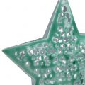 Floristik24 Estrela para pendurar verde hortelã 15cm