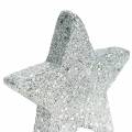 Floristik24 Estrelas dispersas com glitter Ø6,5cm prata 36pcs