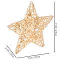 Conjunto de estrelas decorativas feitas de arame, dois tamanhos, 10 cm, 12 peças | Floristik24.pt