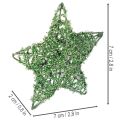 Conjunto de estrelas decorativas de arame verde, dois tamanhos, 10 cm, 12 peças | Floristik24.pt
