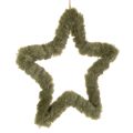 Floristik24 Estrela decorativa de pele sintética para pendurar em portas e janelas, 30 cm, conjunto de 3 peças.