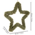 Estrela decorativa de pele sintética para pendurar em portas e janelas, 30 cm, conjunto de 3 peças. | Floristik24.pt