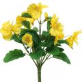 Floristik24 Amores-perfeitos artificiais Flor artificial amarela para colar 30cm
