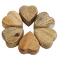 Floristik24 Dispersão decoração corações de madeira decoração de mesa coração madeira natureza 5cm 6uds