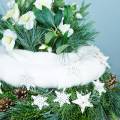 Floristik24 Dispersão decoração floco de neve glitter branco 5cm 48p