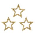 Floristik24 Decoração dispersa de estrelas de Natal com glitter dourado Ø4cm 120 unidades