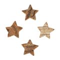 Floristik24 Decoração dispersa estrelas de Natal estrelas de madeira com casca Ø5cm 12 unidades