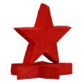 Floristik24 Decoração dispersa estrelas de Natal estrelas vermelhas de madeira Ø5,5cm 12 unidades