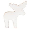 Figura decorativa de alce de madeira, em pé, para decoração natalina, 6 cm, 8 peças | Floristik24.pt