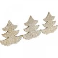 Floristik24 Scatter decoração Natal abeto ouro glitter 4cm 72p