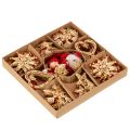 Conjunto de enfeites de palha para árvore de Natal, figuras e estrelas de 6 cm, 30 peças | Floristik24.pt