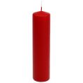 Floristik24 Velas pilares vermelhas Velas do Advento velas vermelhas 200/50mm 24 unidades