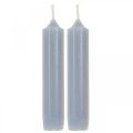 Velas de pilar azul claro, curtas, Ø2,2cm, Alt.11cm, 6 unid.