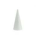 Floristik24 Cone de isopor branco 14cm x 7cm 10uds