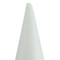 Floristik24 Cone de isopor branco 14cm x 7cm 10uds