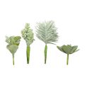 Floristik24 Suculentas Planta Verde Artificial Verde Sortido 9-18,5 cm 4 unidades