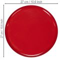 Bandeja decorativa vermelha com design minimalista de 27 cm. | Floristik24.pt