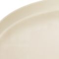Bandeja decorativa redonda na cor creme, 30 cm, com suporte para decoração de mesa. | Floristik24.pt