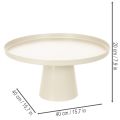 Prato decorativo redondo bege com base de 40 cm de altura. | Floristik24.pt