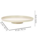 Prato decorativo de metal em formato de flor, redondo, 41 cm, para mesa. | Floristik24.pt