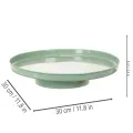 Prato decorativo redondo verde com suporte para arranjo de mesa, 30 cm | Floristik24.pt