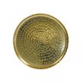 Floristik24 Bandeja óptica orientada, placa decorativa dourada, decoração de metal Ø18,5cm