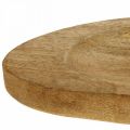 Floristik24 Deco bandeja de madeira bandeja de peixe bandeja de madeira placa de madeira 30x3x12cm