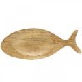 Floristik24 Deco bandeja de madeira bandeja de peixe bandeja de madeira placa de madeira 30x3x12cm