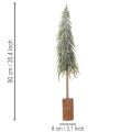 Árvore de Natal artificial com base, efeito fosco, para decoração de inverno, 90 cm | Floristik24.pt
